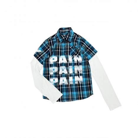 PAIN LONGSLEEVE LAYERED BUTTON UP