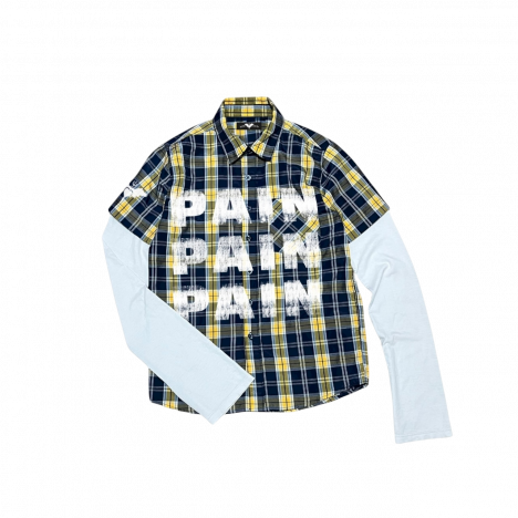 PAIN LONGSLEEVE LAYERED BUTTON UP