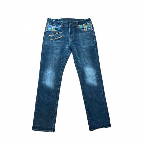 DARK GREY / PLAID HYBRID DENIM