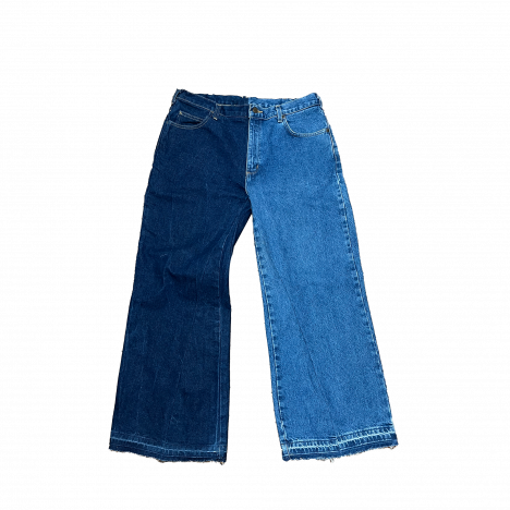 LIGHT/DARK WASH SPLIT DENIM