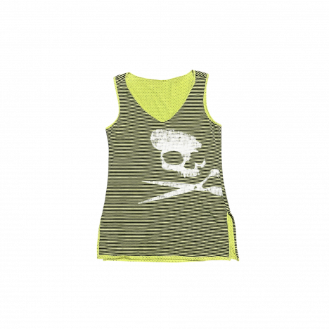 GREEN/BLACK STRIPED TANK TOP