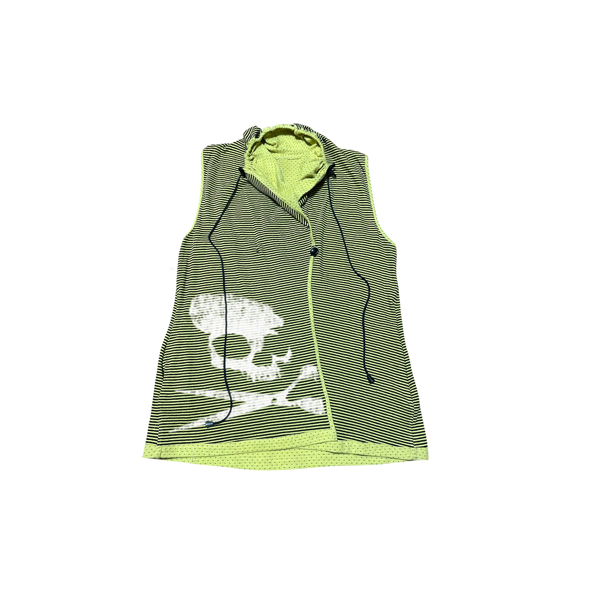 BLACK/GREEN STRIPED VEST