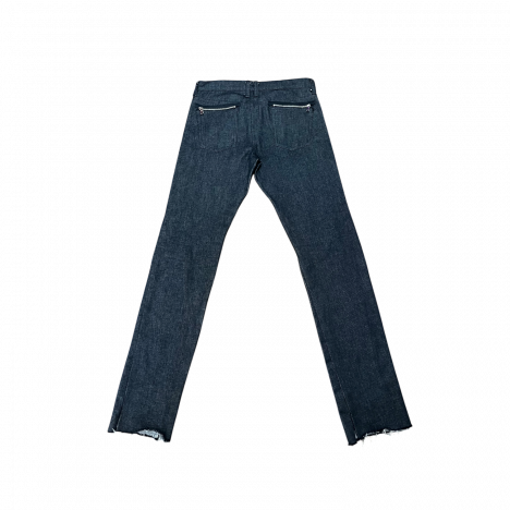 BLACK SLIM FIT ZIPPER JEANS