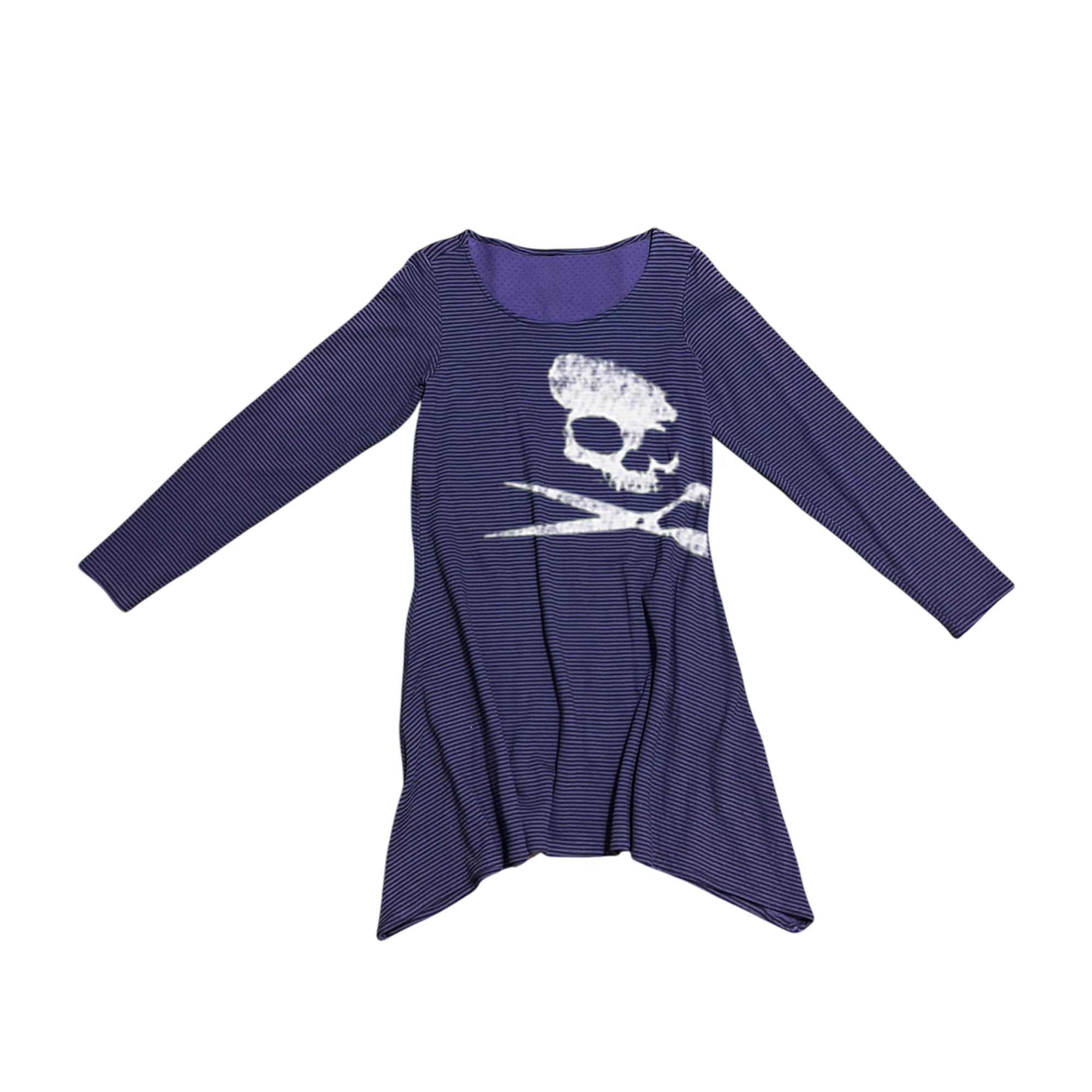 BLACK/PURPLE STRIPED LONGSLEEVE DRESS SHIRT