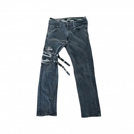 DOUBLE WAIST CAMO HYBRID DENIM