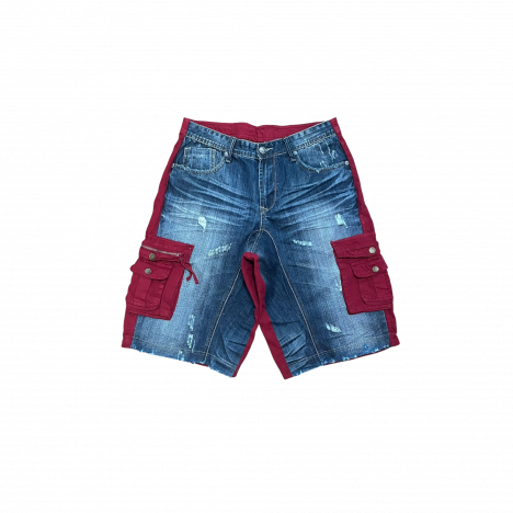 RED HYBRID CARGO SHORTS