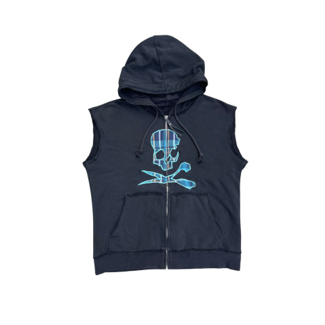 BLACK SKULL & SCISSORS HOODIE